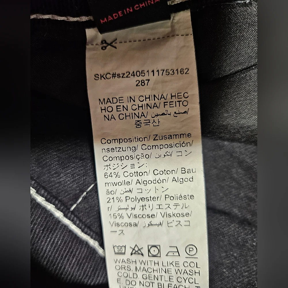 Black Cargo Pants with White Stitching - Picture 8 of 14